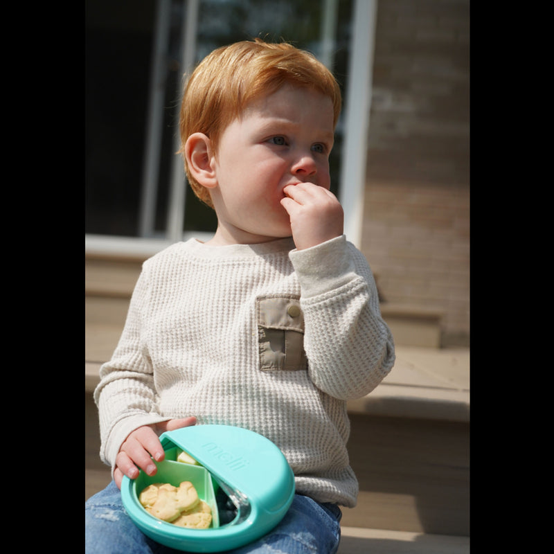 Melii: Spin Snack Container - Blue & Mint