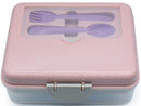 Melii: 2 Tier Bento Box - Pink & Grey