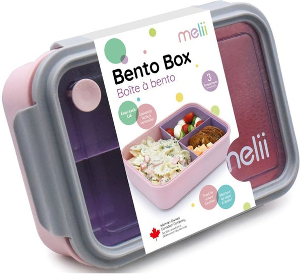 Melii: Bento Box with Removable Divider - Pink (1250ml)