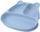 Mombella: Panda Silicone Suction Dinner Plate - Light Blue