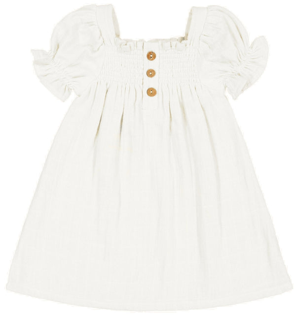 Stevie Rose: Peyton Dress - White (6-12 Months)