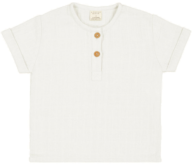 Stevie Rose: Teddy T-Shirt - White (6-12 Months)