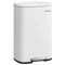 SONGMICS 50 Liters Stainless Steel Trash Can - White