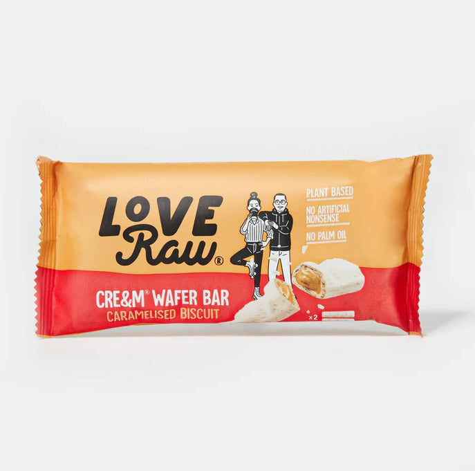 LoveRaw: Caramelised Biscuit Cre&m Wafer Bars - 45g (12 Pack)