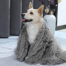 PETSWOL Throw Plush Blanket for Pets - Dark Grey