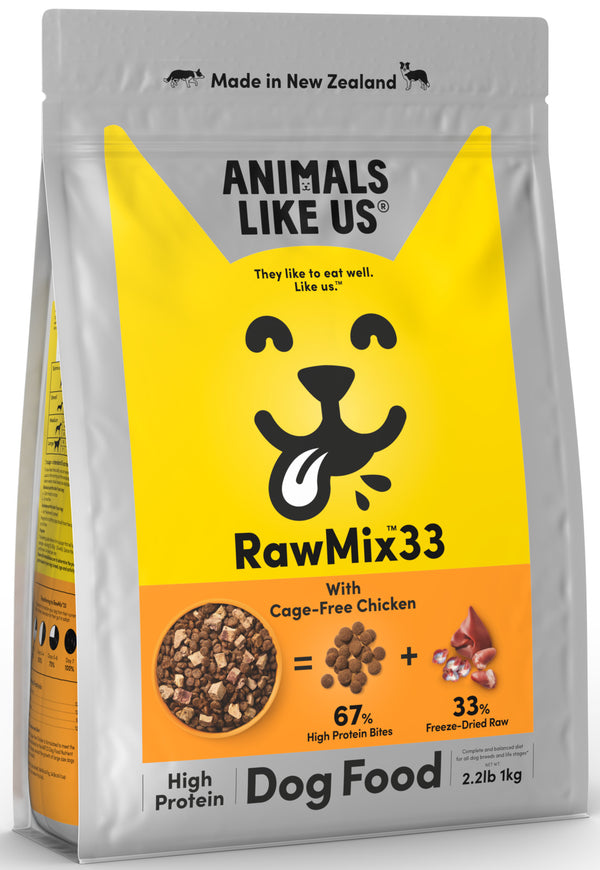 Animals Like Us: RawMix33 with Cage-Free Chicken Dog Food (1kg)