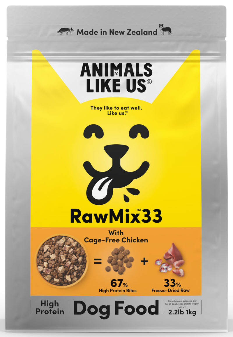 Animals Like Us: RawMix33 with Cage-Free Chicken Dog Food (1kg)