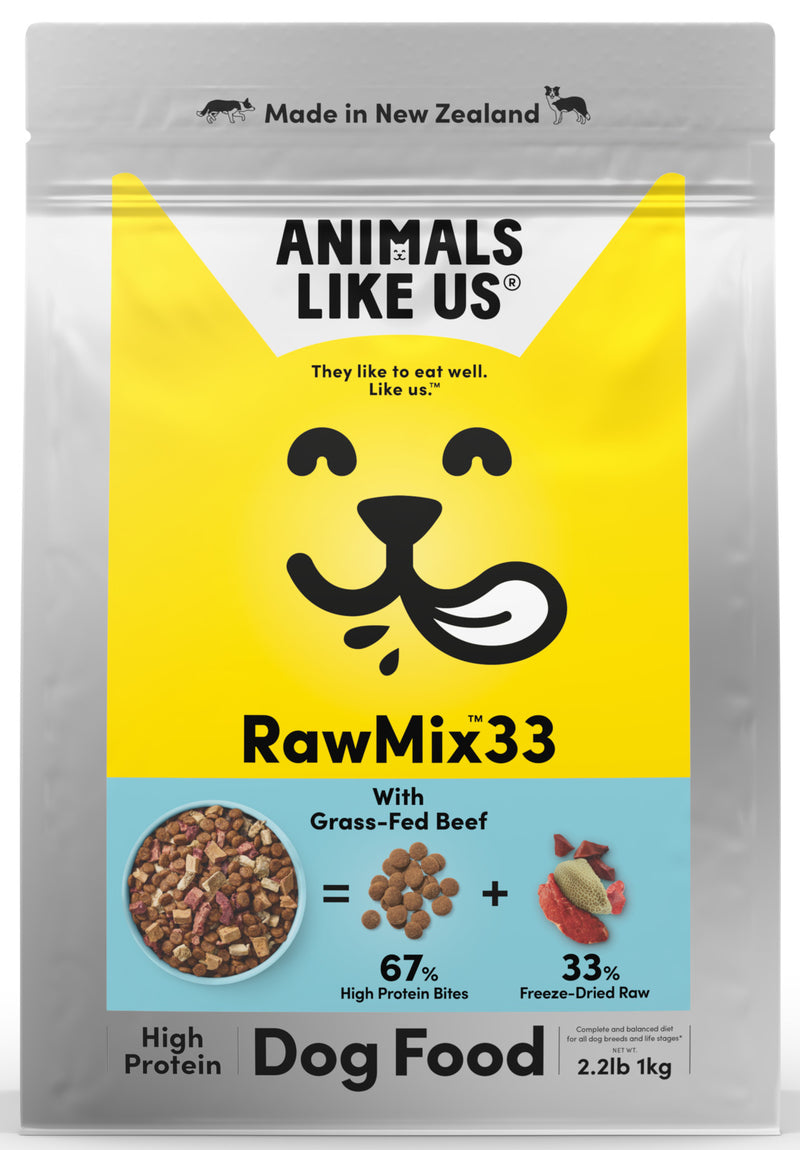 Animals Like Us: RawMix33 with Grass-Fed Beef Dog Food (1kg)