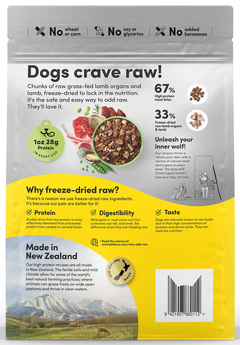 Animals Like Us: RawMix33 with Grass-Fed Lamb Dog Food (1kg)