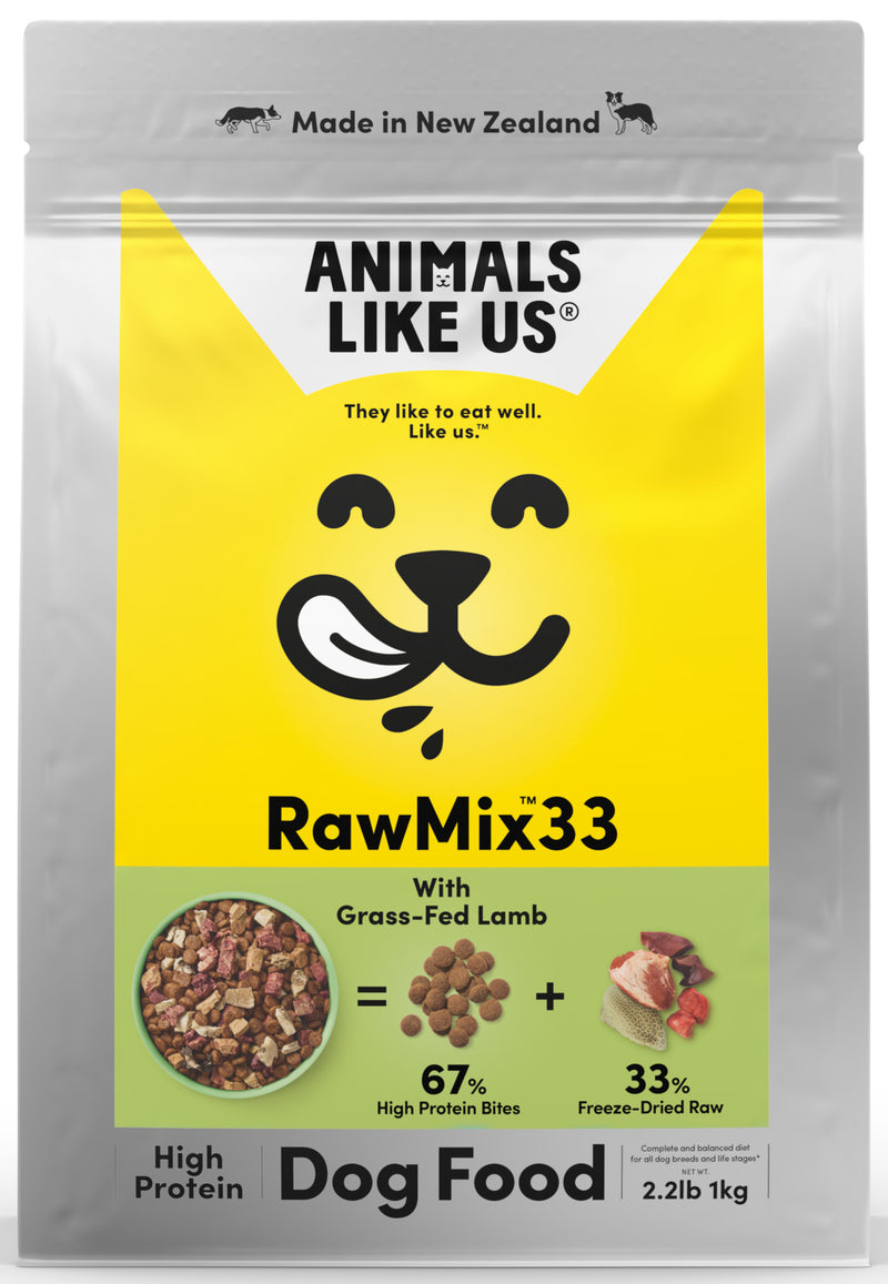 Animals Like Us: RawMix33 with Grass-Fed Lamb Dog Food (1kg)