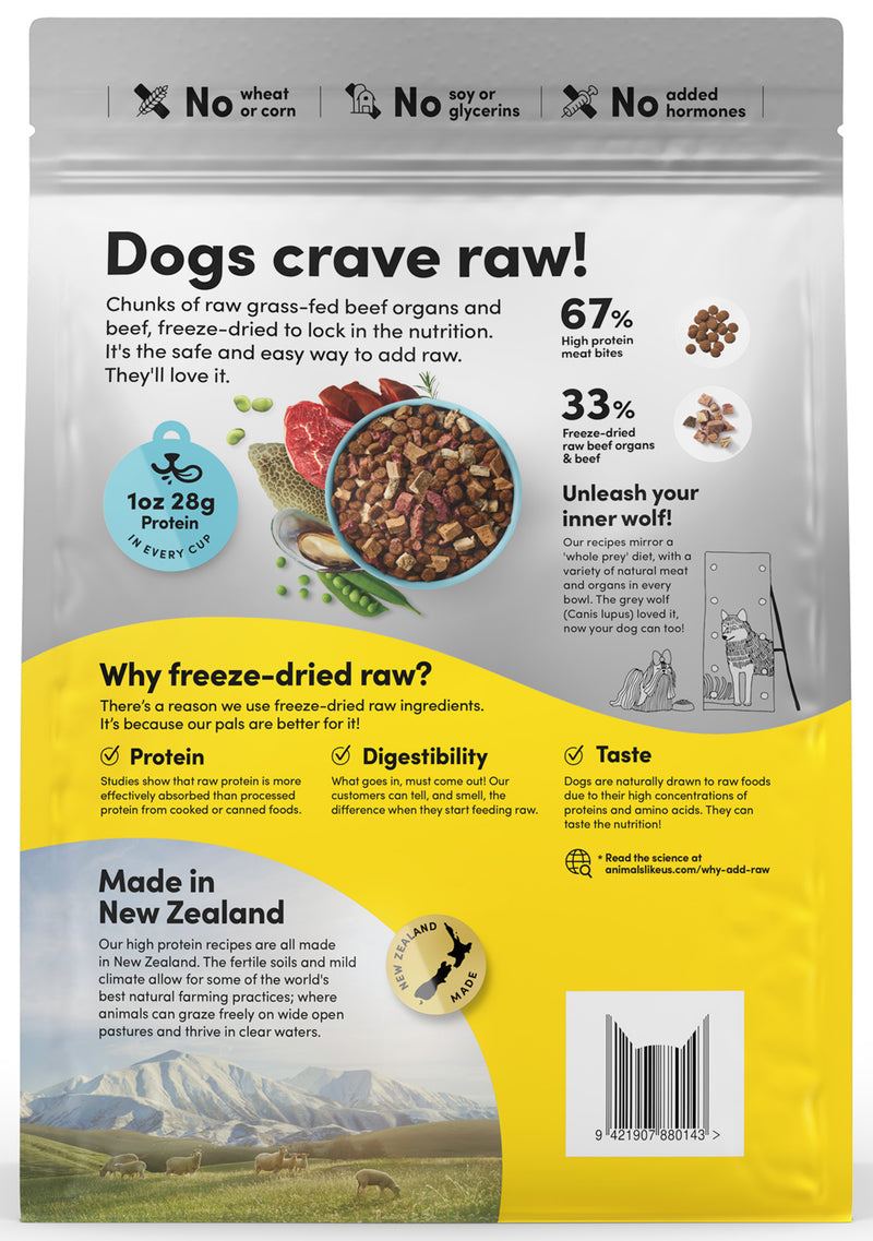 Animals Like Us: RawMix33 with Grass-Fed Beef Dog Food (2kg)