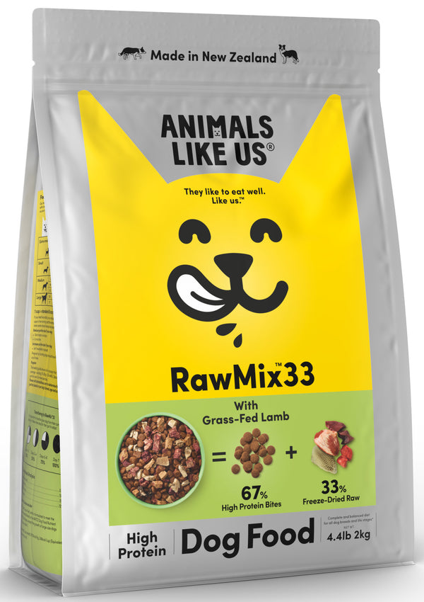 Animals Like Us: RawMix33 with Grass-Fed Lamb Dog Food (2kg)