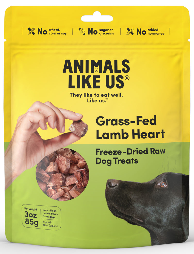 Animals Like Us: Grass-Fed Lamb Heart Freeze-Dried Raw Dog Treats (85g)