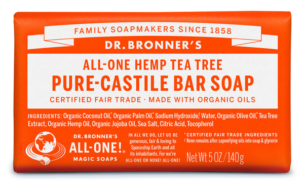 Dr Bronners: Bar Soap - Tea Tree (140gm)