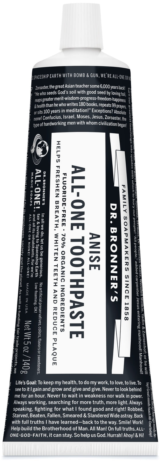 Dr Bronners: Toothpaste - Anise (140gm)