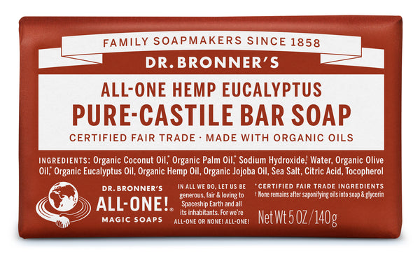 Dr Bronners: Bar Soap - Eucalyptus (140gm)