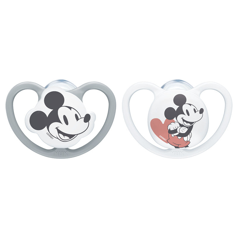 NUK: Silicone Space Soothers Mickey - 2 Pack (0-6 months)