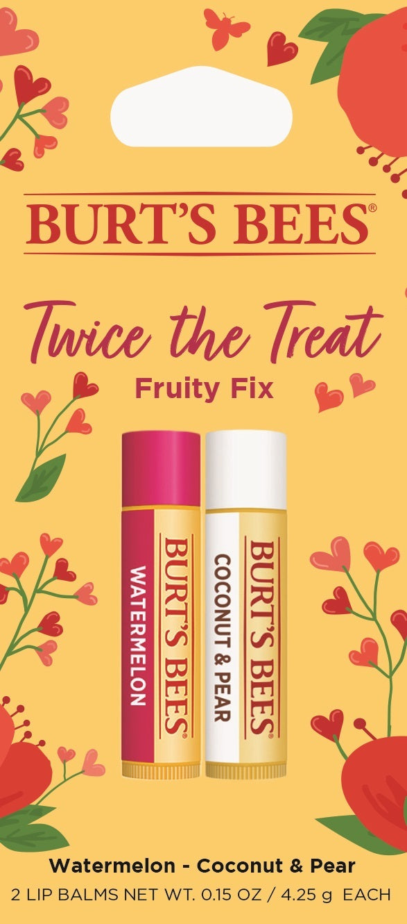 Burt's Bees: Twice the Treat Fruity Fix Lip Balm (2 Pack)