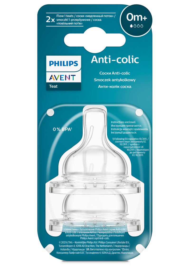 Avent: Anti-Colic Newborn Teat - 2 pack