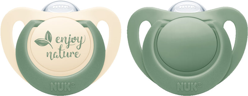 NUK: For Nature Silicone Soothers - 0-6 months Green (2 Pack)