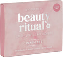 Annabel Trends: Beauty Ritual Luxury Waffle Wash Set - Dusty Pink (3 Piece Set)