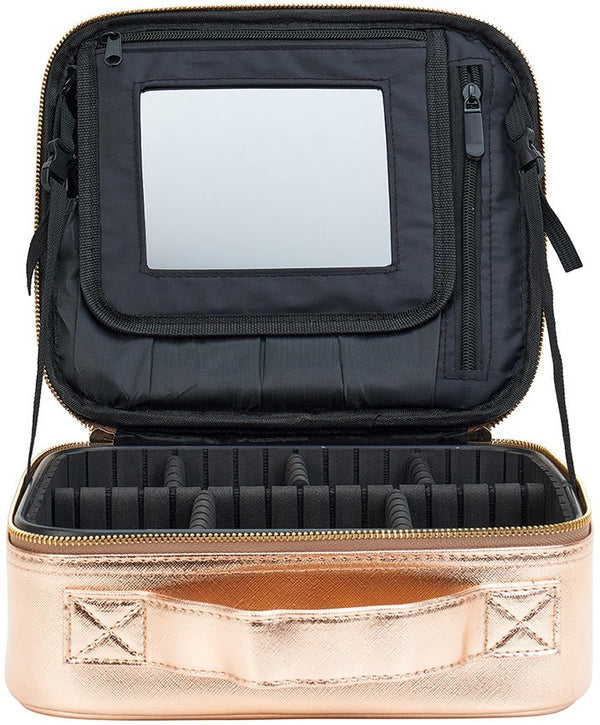 Annabel Trends: Miss Bliss Make Up Case - Metallic Rose Gold