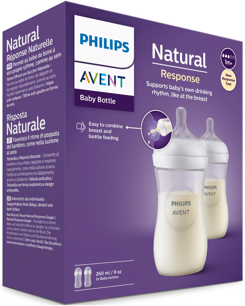 Avent: Natural Response Bottle - 260ml (2 Pack)