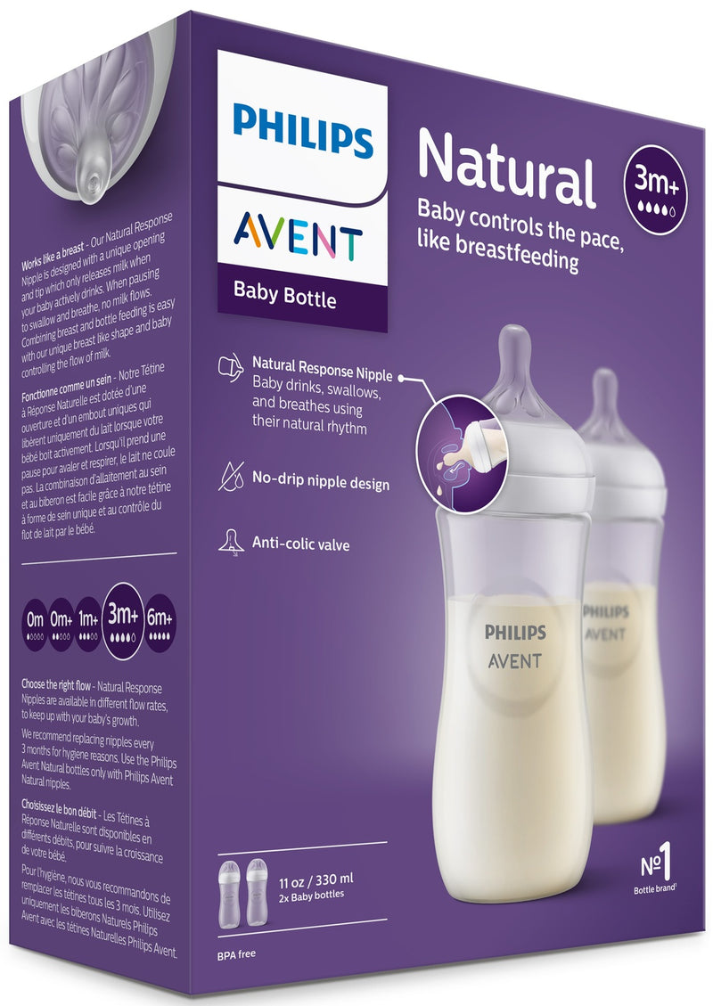 Avent: Natural Response Bottle - 330ml (2 Pack)