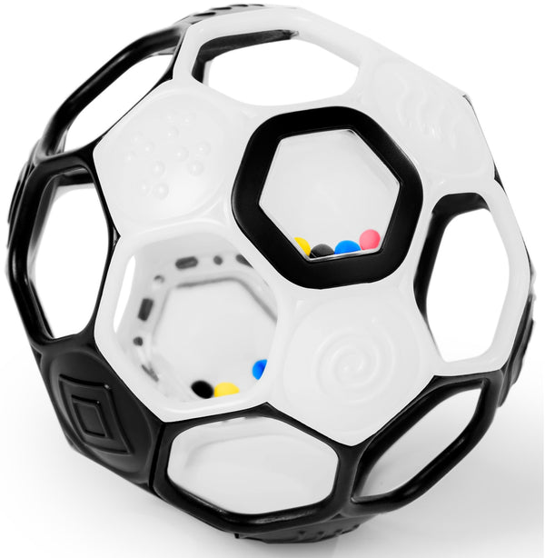 Oball: Grippin’ Goals Rattle Ball - Black & White