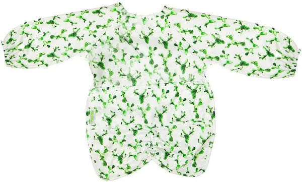 Silly Billyz: Wipe Clean Highchair Hugger Long Sleeve Bib - Cactus