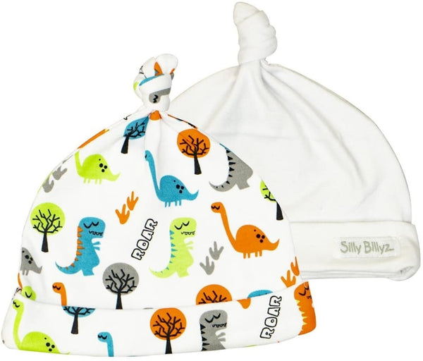 Silly Billyz: Jersey Baby Hat - Roar (2 Pack)