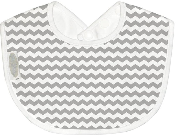 Silly Billyz: Jersey Biblet - Grey Chevron