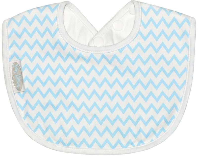 Silly Billyz: Jersey Biblet - Blue Chevron