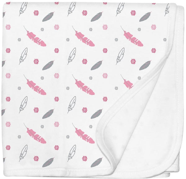 Silly Billyz: Jersey Swaddle Blanket - Feathers