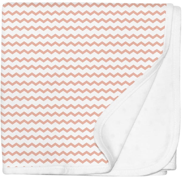 Silly Billyz: Jersey Swaddle Blanket - Pink Chevron