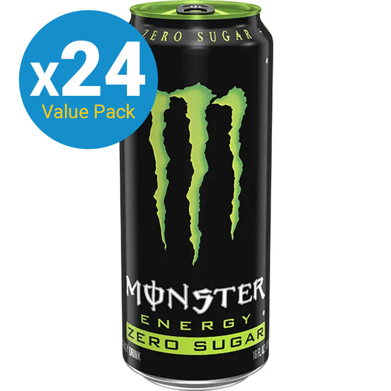 Monster Energy Drink - Original Zero Sugar - 500ml (24 Pack)