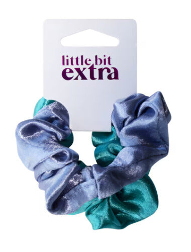 Little Bit Extra: Elastic Scrunchies - Turquoise and Blue (2 Pack)