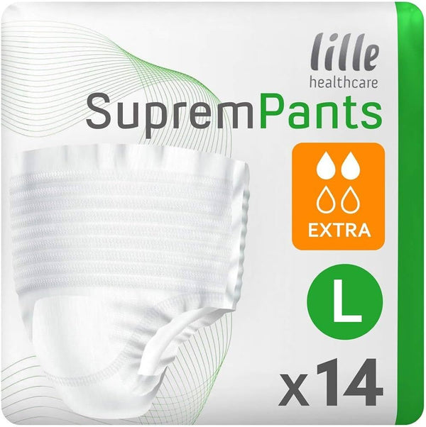 Lille: Suprem Pants Unisex Extra Absorbent Pants - Large (Pack of 14)