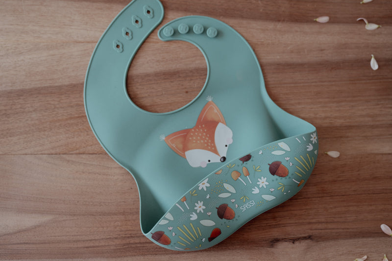 Sassi: Silicone Bib - Crunchy the Fox