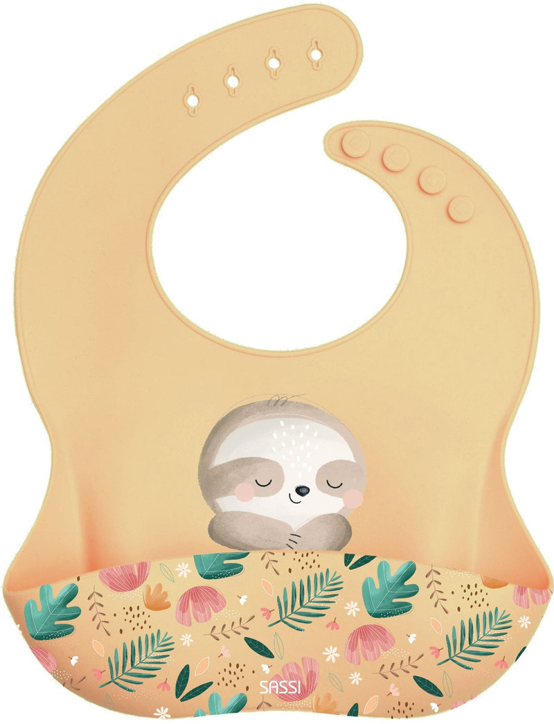 Sassi: Silicone Bib - Gnawy the Sloth