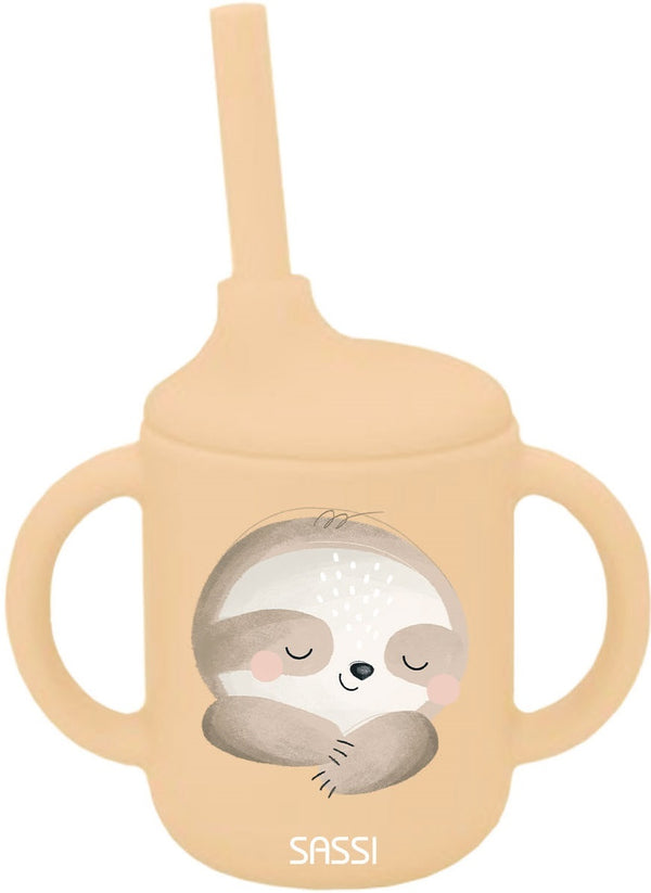 Sassi: Silicone Sippy Cup Set - Gnawy the Sloth