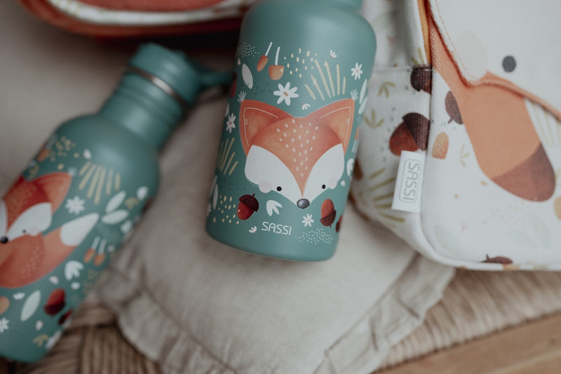 Sassi: Stainless Steel Drink Bottle - Crunchy the Fox (500ml)