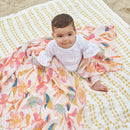 Aden + Anais: Silky Soft Bamboo Swaddle - Marine Gardens