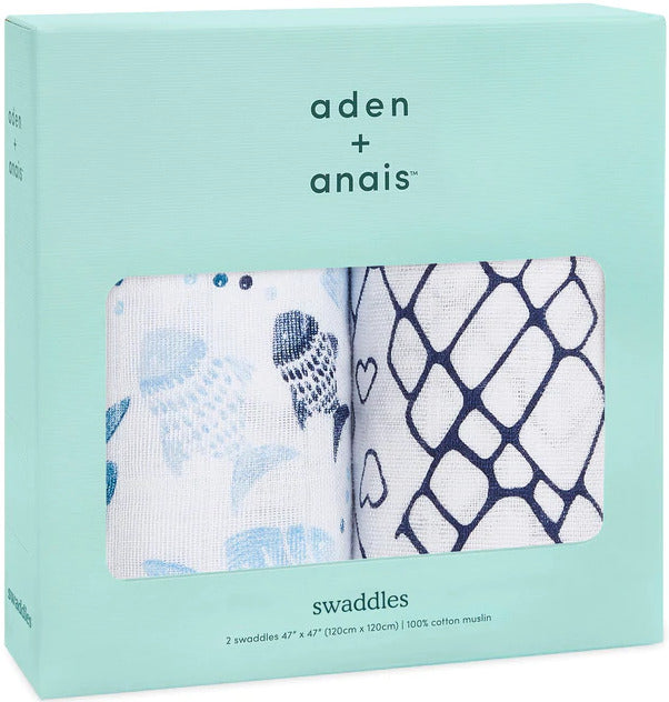 Aden + Anais: Classic Swaddle Set - Gone Fishing (2 Pack)