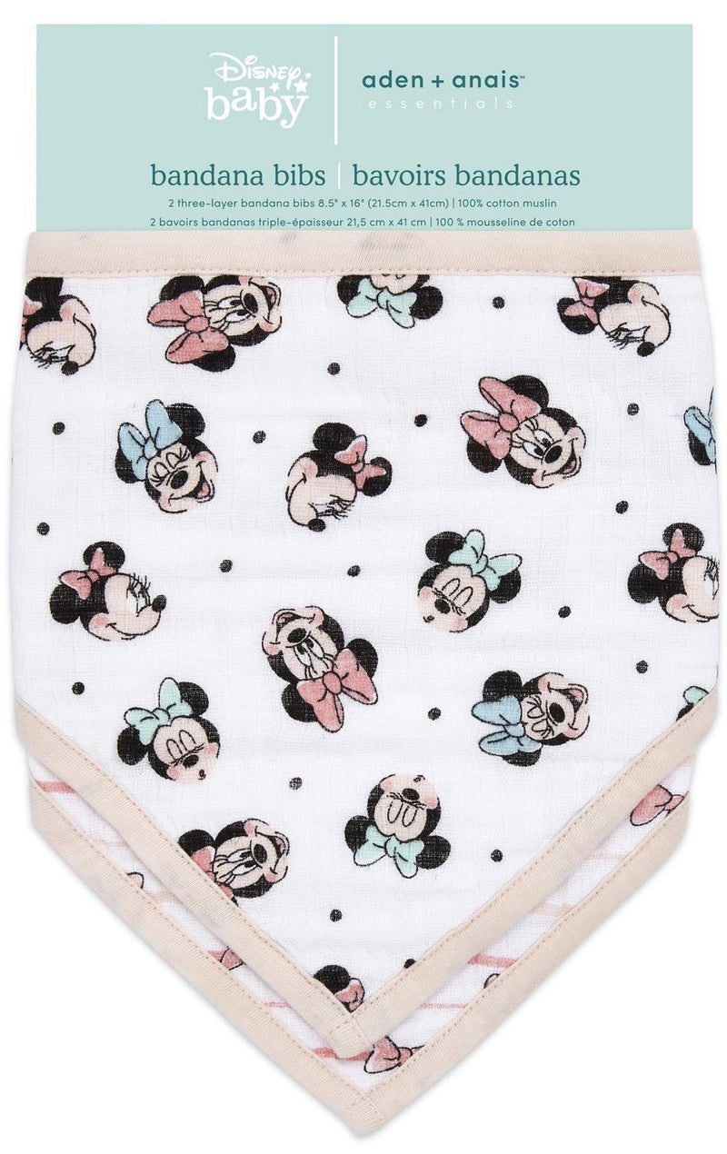 Aden + Anais: Disney Baby Bandana Bib Set - Minnie Rainbows (2 Pack)