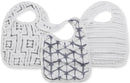 Aden + Anais: Silky Soft Snap Bib Set - Pebble (3 Pack)