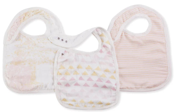 Aden + Anais: Silky Soft Snap Bib Set - Metallic Primrose Birch (3 Pack)