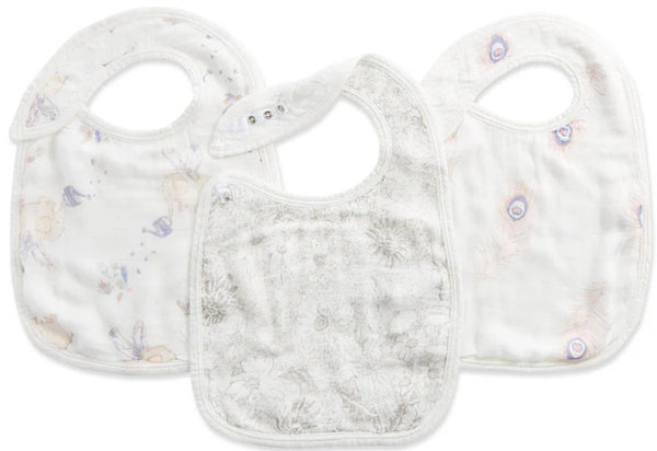 Aden + Anais: Silky Soft Snap Bib Set - Featherlight (3 Pack)