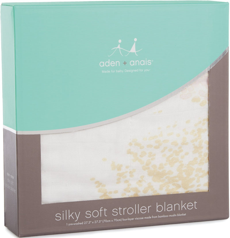 Aden + Anais: Silky Soft Stroller Blanket - Metallic Primrose Birch