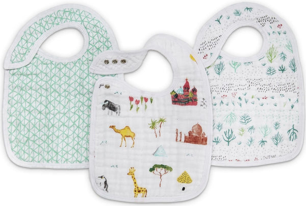 Aden + Anais: Classic Snap Bib Set - Around The World (3 Pack)